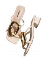 Shein 41 Db Flip-flop Papucs Dekoratív Arany Elemekkel (sx2406148988704242)