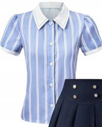 Shein 134/140 Csíkos Galléros Ing