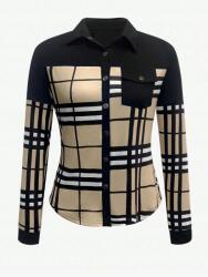 Shein M Hosszú Ujjú Kockás Ing