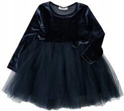 BREEZE Elegáns velúr tüll masnis ruha 98 J74A (BREEZE00422)