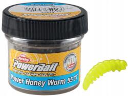 Berkley PowerBait Honey Worm 25mm-es gumi Hot Yellow színű, 55 darabos kiszerelés (1214506)