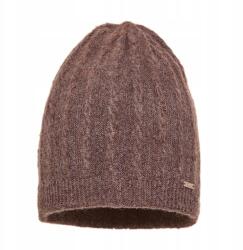 Pawonex Esmeralda női sapka, barna - copf mintás sapka (2415)