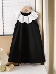 Shein 116-122 Elegáns Fodros Ruha A Dekoltázsnál