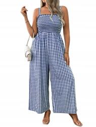 Shein 4XL-ES Kockás Vállpántos Overál