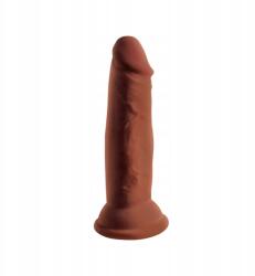 King Cock Dildó Plus 6" háromszoros sűrűségű kakasbarna (603912770414)