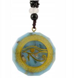  Gyönyörű Nyaklánc Medál Amazonit Topáz Szem Horus (Naszyjnik Amazonit Oko Horusa Topaz Niebieski)
