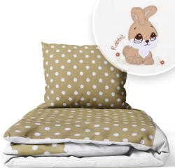 Ankras Ágyneműhuzat 135x100 Gyerek 2EL 100x135 Kiságyhoz (RABBIT P-2 135/100 40/60 APL. BEŻOWY)