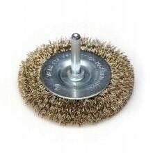 Dedra Drótkefe Tárcsa Sárgaréz Bevonattal, 75mm, Szárral (F31-075)