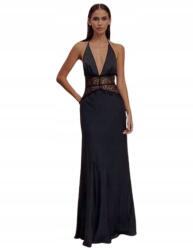 Shein Fekete Hosszú Ruha Halter Csipke Betéttel S 1KF