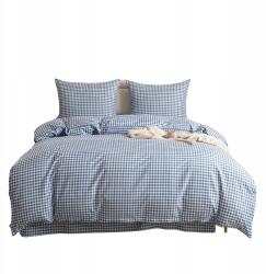  Ágyneműhuzat 200x200 +2 Ágyneműhuzat 70x80 Ágyneműhuzat szett Kék kockás (200 MB 3/CM79)
