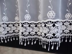  Mg Függöny 63948 fátyol Fehér hímzés gipiurával 120cm 0, 5m (63948)