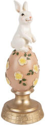 Clayre & Eef Decoratiune Iepuras Paste polirasina multicolora Ø 10x26 cm (6PR5957)