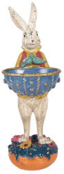 Clayre & Eef Figurina Iepuras polirasina multicolora 12x10x28 cm (6PR6020)