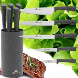 Gerlach Smart 5 Db-os Késkészlet Kerek Blokkban Konyhai Kések Éles Készlet (NK994)