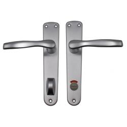 Hoppe Maner usa interior, Hoppe Milano, cu sild pentru WC, material aluminiu, culoare argintiu, 90 x 32 mm
