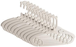 Flippy Set 10 Umerase pentru Copii, Flippy, Potrivite pentru Uscarea si Depozitarea Hainelor de Bebelusi, 28x16.7 cm, Crem (teo-126717)