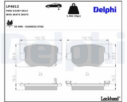 DELPHI set placute frana, frana disc DELPHI LP4012 (LP4012)
