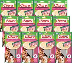 Inaba Foods Churu 4P gustări pentru câini cu aromă de pui și somon 12x(4x14g)