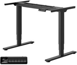 FlexiSpot E5 Elektromos Íróasztal Láb, Fekete, 62-125cm Állítható, Kétmotoros, 120 kg Teherbírás, Memóriagombokkal (E5B)