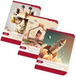  Iskolai füzet 524/A5, 20 lap vonalas