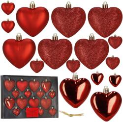SPRINGOS Ca0959 szív karácsonyi gömb készlet 16 db (CA0959)