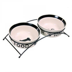 TRIXIE kerámia tál szett 2x1, 6l/20cm fehér/fekete
