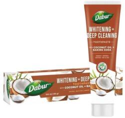 Dabur International Pasta de dinti pentru albire si curatare profunda cu Ulei de Cocos, fara fluor, 100 ml, Dabur