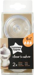 Tommee Tippee Tetina din silicon flux rapid, 6 luni+, 2 bucati, Tommee Tippee