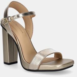 Tommy Hilfiger bőr szandál HIGH HEEL GOLDEN LEATHER SANDAL - arany Női 41