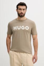 HUGO pamut póló - bézs XL - answear - 20 990 Ft