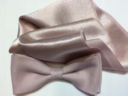 CGM Rózsaszín Por Színű Csokornyakkendő Zsebkendővel Szett (M/62/POSZETKA)