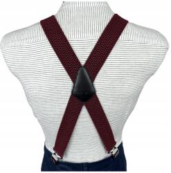 CGM Nadrágtartó dupla X Erős bordó 4 cm (SZ/6/X/BORDO)