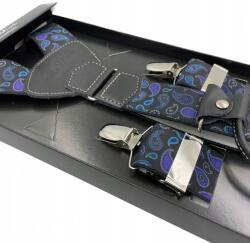 CGM Fekete hám lila paisley mintával, bőrrel kombinálva (SZ30AP/7457/DR)