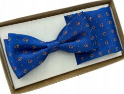 CGM Kék-réz színű csokornyakkendő hajtókadísszel, összehajtható (159)