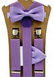 CGM Lila hanga nadrágtartó hanga légy kitüremkedés (Szelka jednolita - mucha z poszetką)