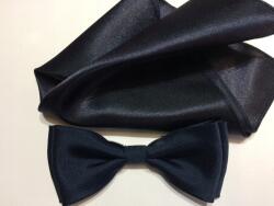 CGM Sötét gránátkék klasszikus csokornyakkendő zsebkendő szettel (Mucha)