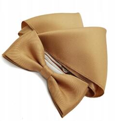 CGM Vintage Arany-bézs Matt Csokornyakkendő Zsebkendővel (M/69/POSZETKA)