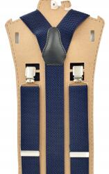 CGM Sötétkék egyszínű sima férfi nadrágtartó (Szelki jednokolorowe gładkie)