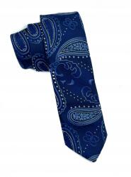 CGM Jacquard nyakkendő sötétkék paisley mintás (K2LUX/16)