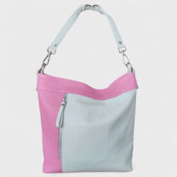 Hanna valódi bőr női táska különleges pink fehér (na-9938-white-pink)