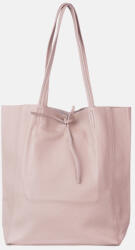 Made In Italia Hermina valódi bőr női táska gyönyörű púder nagyméretű shopper (na-2915-puder)