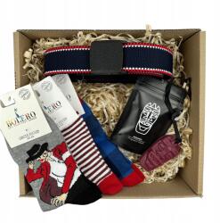 CGM Férfi ajándék szett Elegáns öv rugalmas 3 pár zokni és illat (PE-HIT/3X711918)