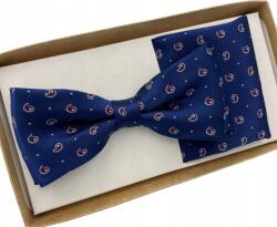 CGM Sötétkék-bordó csokornyakkendő zsebkendővel, formázható (M5/158)