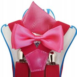 CGM Gyermek Korall Csokornyakkendő Szett Fényes, Zsebkendővel (Mucha)