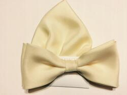 CGM Ecru Krémszínű Csokornyakkendő Zsebkendővel Díszítő Széllel (M3 26)