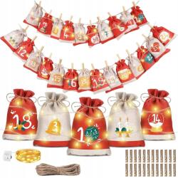  Adventi Naptár 24 Tasak ZSINÓR+gyrland (111111)