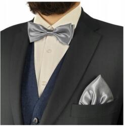 CGM Csokornyakkendő és párnahuzat szürke acél elegáns csokornyakkendő (M3/WYP/3/P)