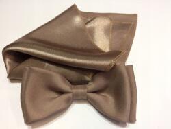 CGM Barna karamell színű csokornyakkendő zsebkendővel (48)