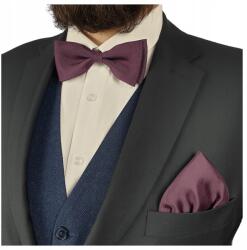 CGM Lila Szilva Színű Csokornyakkendő Zsebkendővel (Mplus/6)