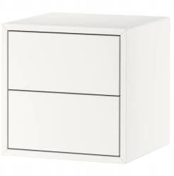 IKEA Fali Éjjeliszekrény Ikea Eket 2 Fiókos Fehér 35x35x35 cm Sín (693.293.87)